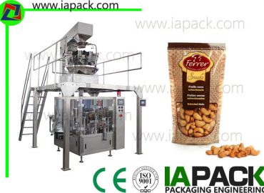 cashew kernels packing machine na may 10 head weigher 50g-500g doypack packing machine bag width hanggang sa 300mm