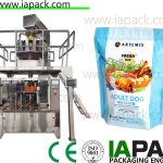 full automatic zipper bag pet food packing machine pet snacks stand up ng pouch pagpuno ng sealing machine premade