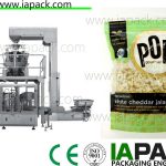 popcorn premade pouch na pagpuno ng sealing machine na may multi head scale