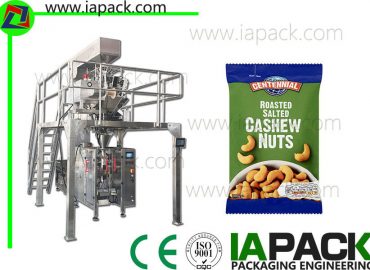 awtomatikong form fill seal machine na may multi head weigher para sa cashew nuts packing snack packing machine