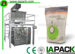 rotary seed granule packing machine vibrating feeder na may zipper pouch